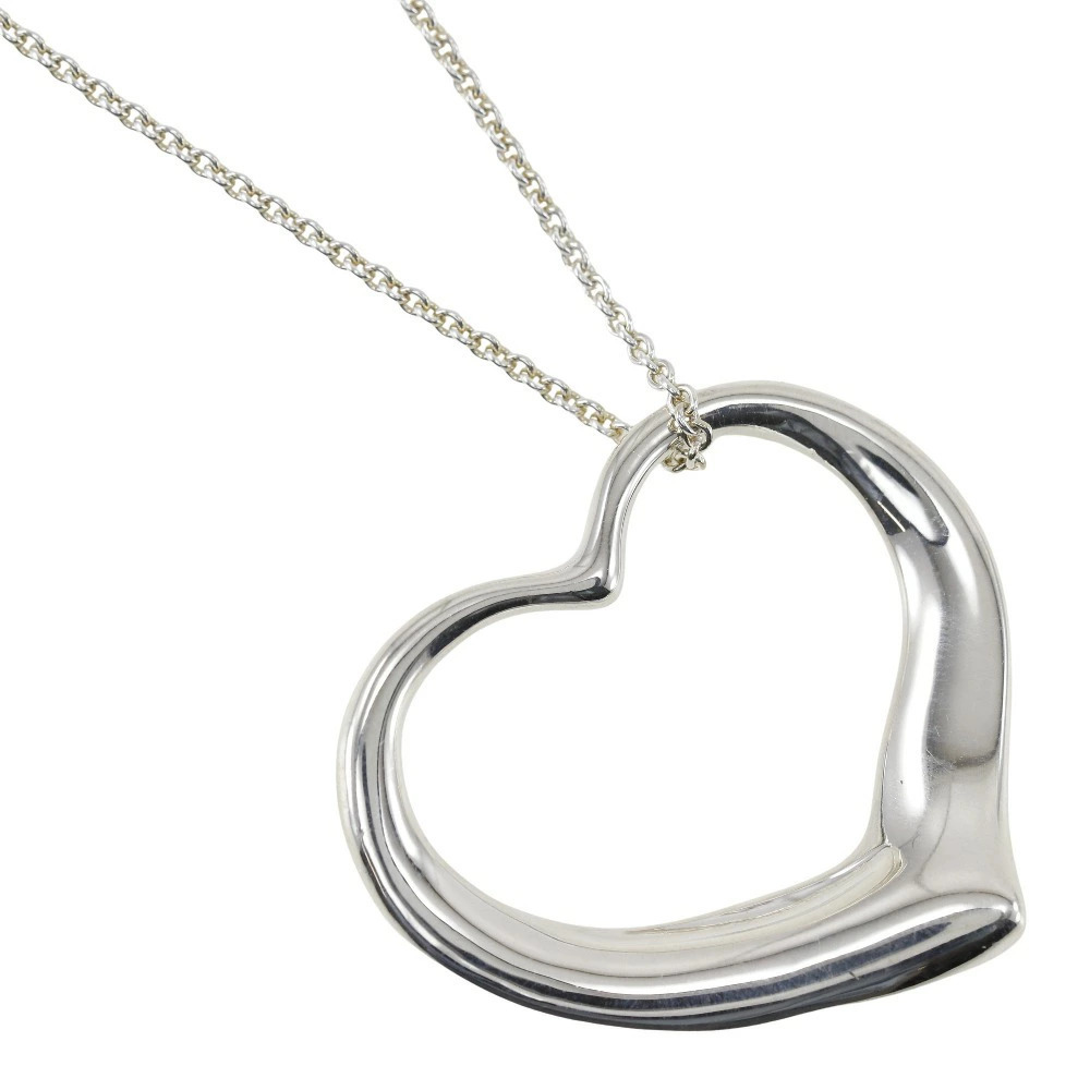 Tiffany Co Open Heart Necklace Elsa Peretti Sterling Silver Spain